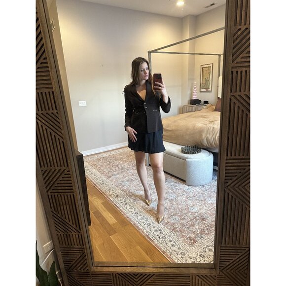 Tahari Brown Blazer Size 10 – Bronzed Hardware Detail Tailored Structured Workwe - Picture 10 of 10